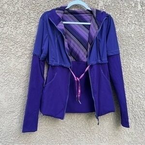 Lululemon Reversible Full Zip Hoodie Jacket Start‎ It Up Activewear Outerwear